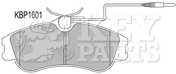 KEY PARTS Комплект тормозных колодок, дисковый тормоз KBP1601